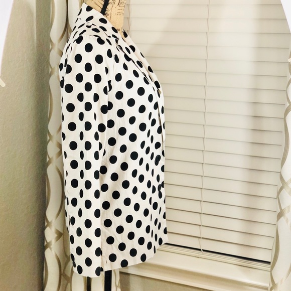 NWT L’Academie White w/black polka dots bl… - Picture 6 of 8